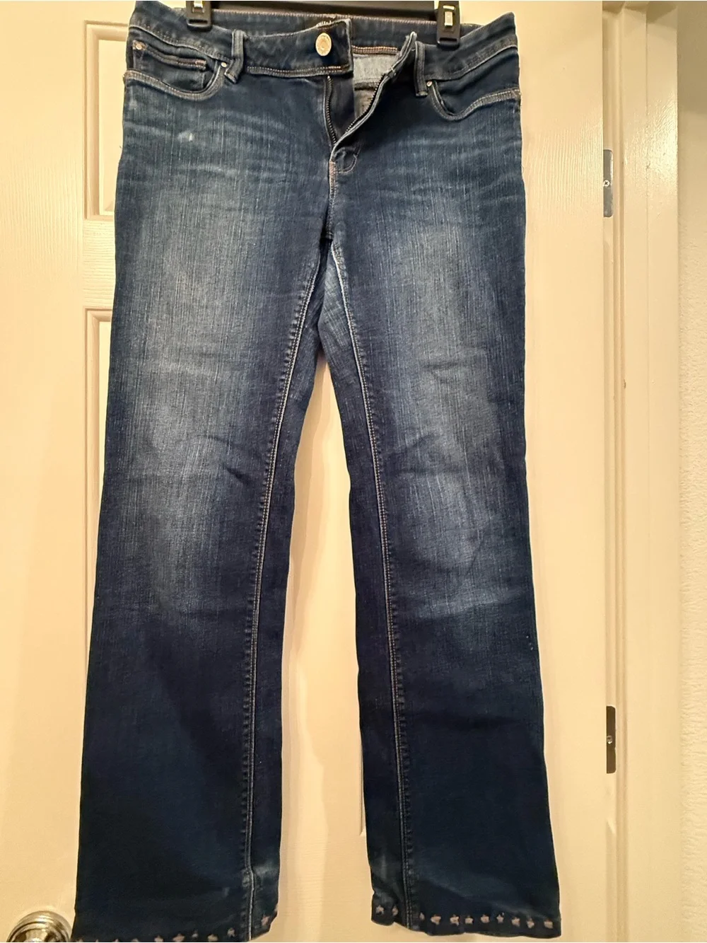 White House Black Market Boot Leg Jeans Size 6R Dark Wash Denim Pants